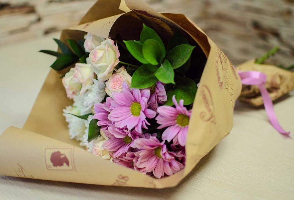 Букет цветов из: Розы и Хризантемы в Верховажье