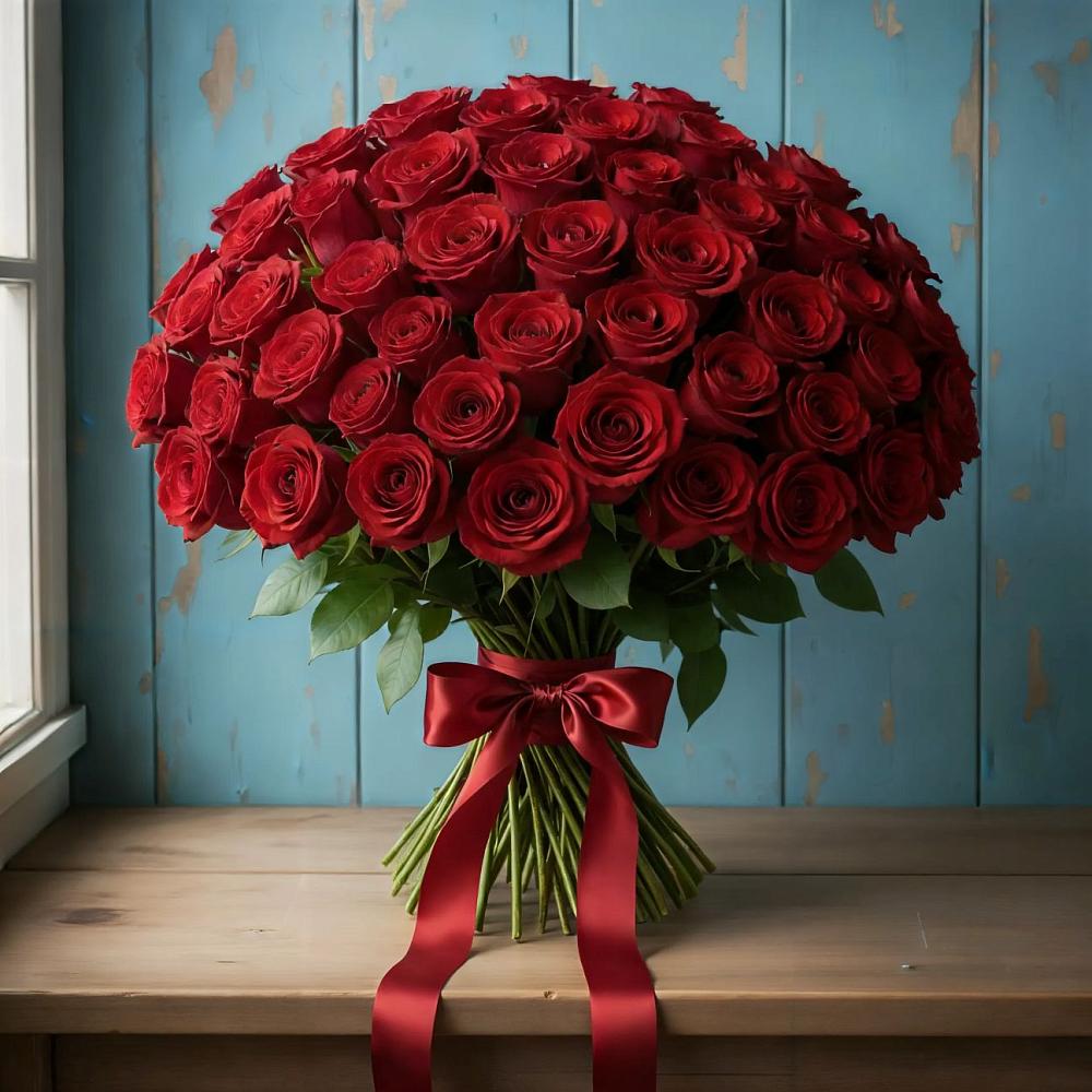 Букет Красные розы Блэк Меджик в Верховажье