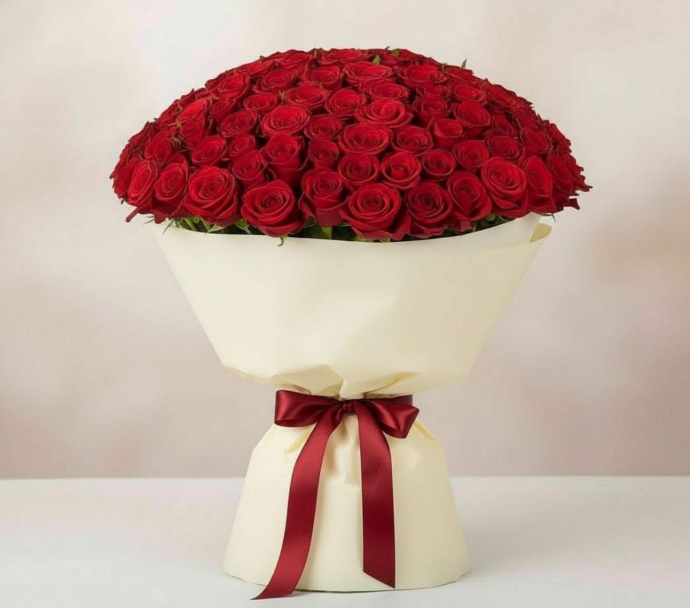 Букет 101 Красная роза Милано в Верховажье