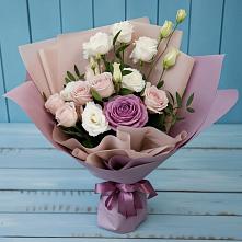 Букет цветов из:  Розы и Лизиантусы в Верховажье