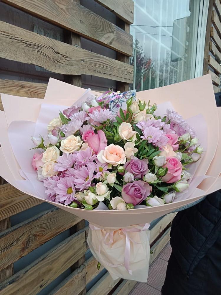 Букет цветов из: Розы и Хризантемы в Верховажье