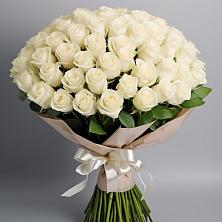 Букет 101 беля роза Белоснежка в Верховажье