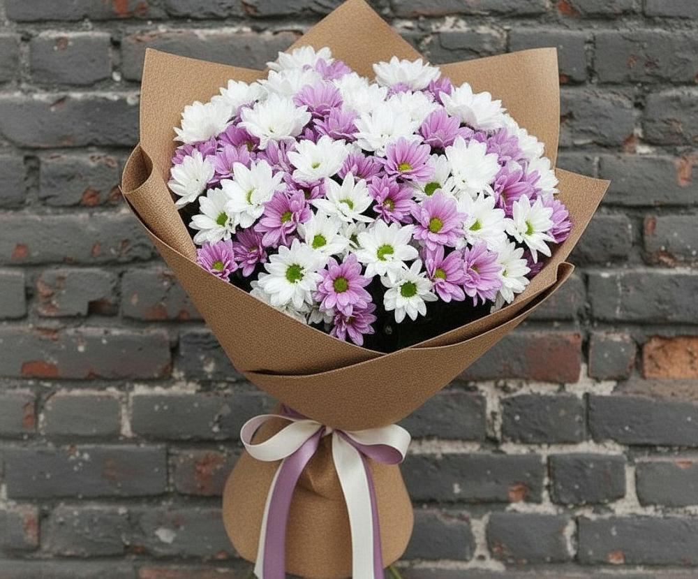 Букет цветов из: Хризантемы в Верховажье