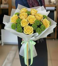 Букет цветов из:  Хризантемы и Розы в Верховажье