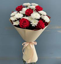 Букет цветов из:  Розы и Хризантемы #REPLACE_PRED# Верховажье