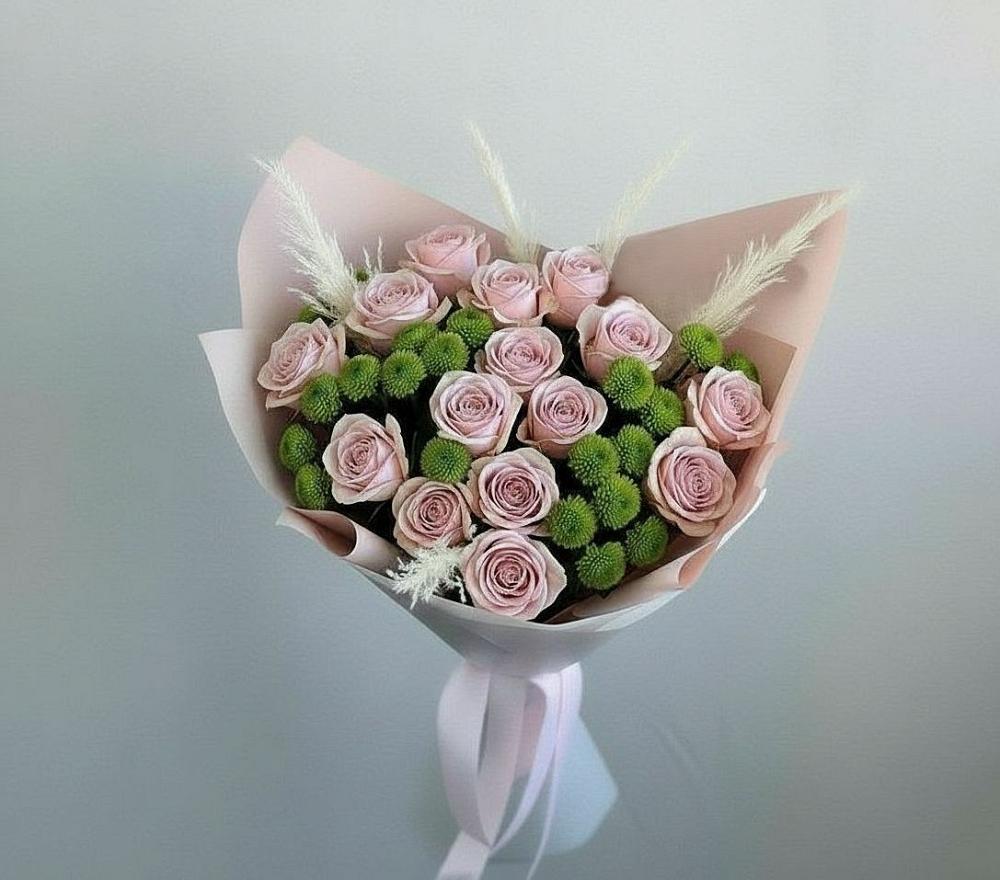 Букет цветов из: Розы и Хризантемы в Верховажье