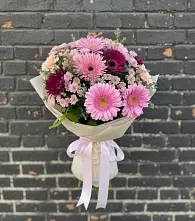 Букет цветов из:  Герберы и Хризантемы в Верховажье