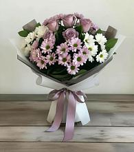 Букет цветов из:  Хризантемы и Розы в Верховажье