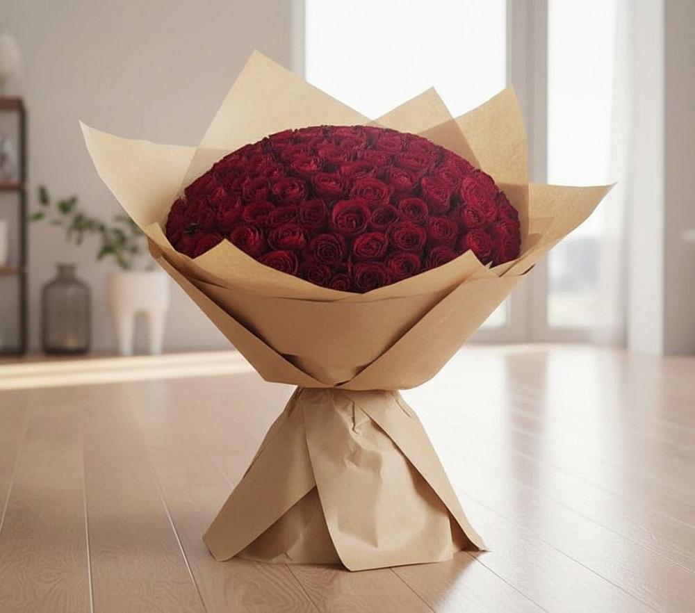 Букет 101 Красная роза в Верховажье