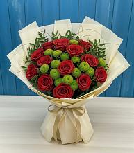 Букет цветов из:  Розы и Хризантемы #REPLACE_PRED# Верховажье