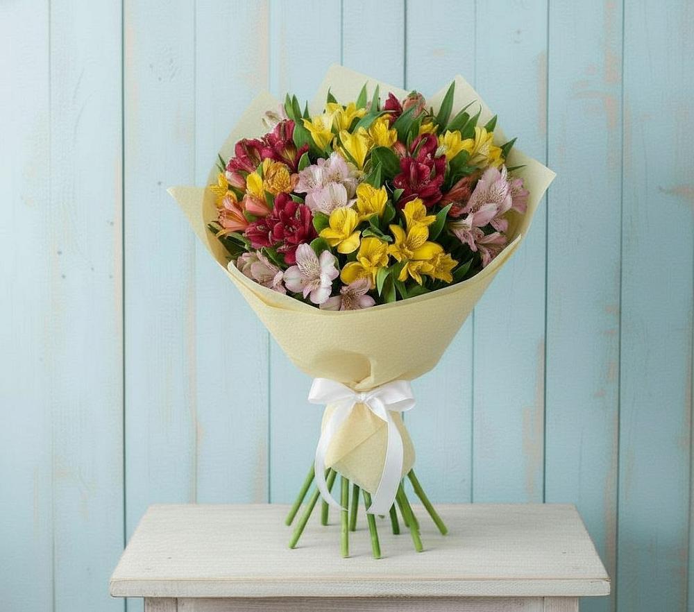Букет цветов из: Альстромерии в Верховажье