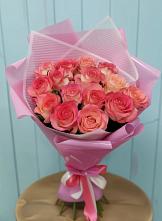 Букет 15 Розовых роз Равель #REPLACE_PRED# Верховажье
